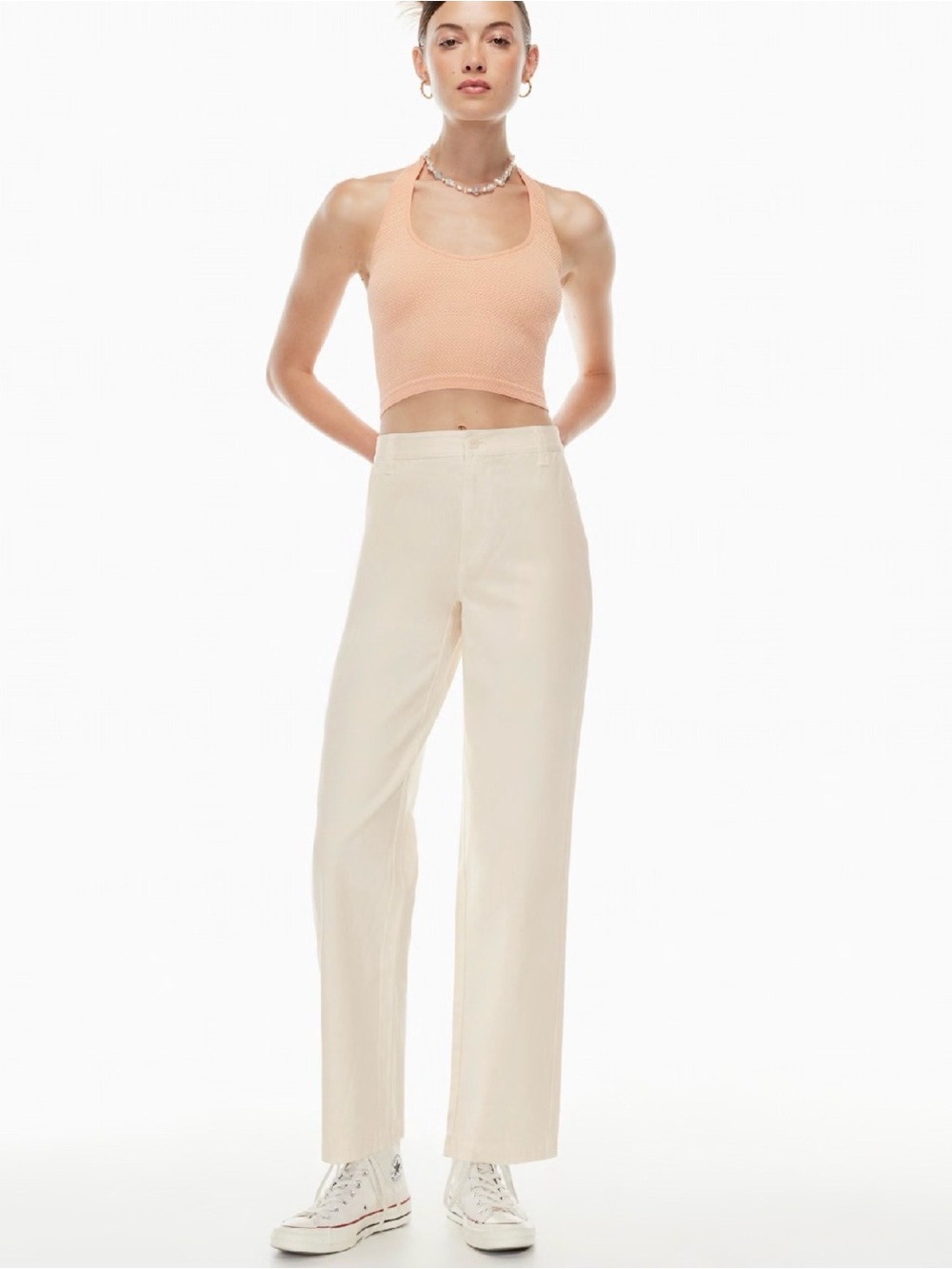NWT Aritzia Sunday Best Jaden Pant 100% Organic Cotton in GD Birch Size 4